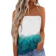 thumbnail image 1 of Gibobby Mujeres Pringting sin tirantes Bandeau Tank Casual sin mangas verano vacaciones suelta vacaciones Top camisa blusa mujeres Top(Azul,XG), 1 of 4