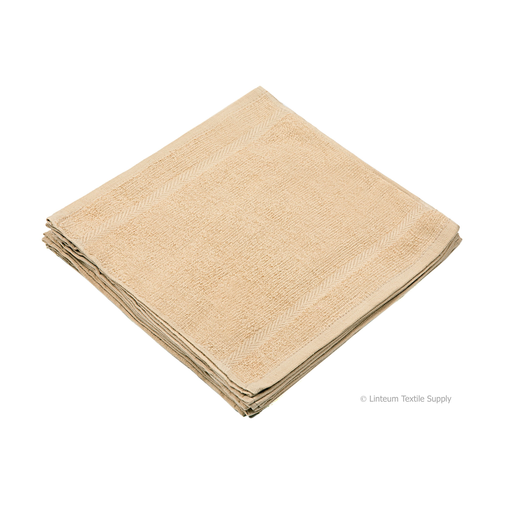 Linteum Textile 100% Soft Cotton 12-Pack, 12x12 in WASHCLOTHS Face Towels