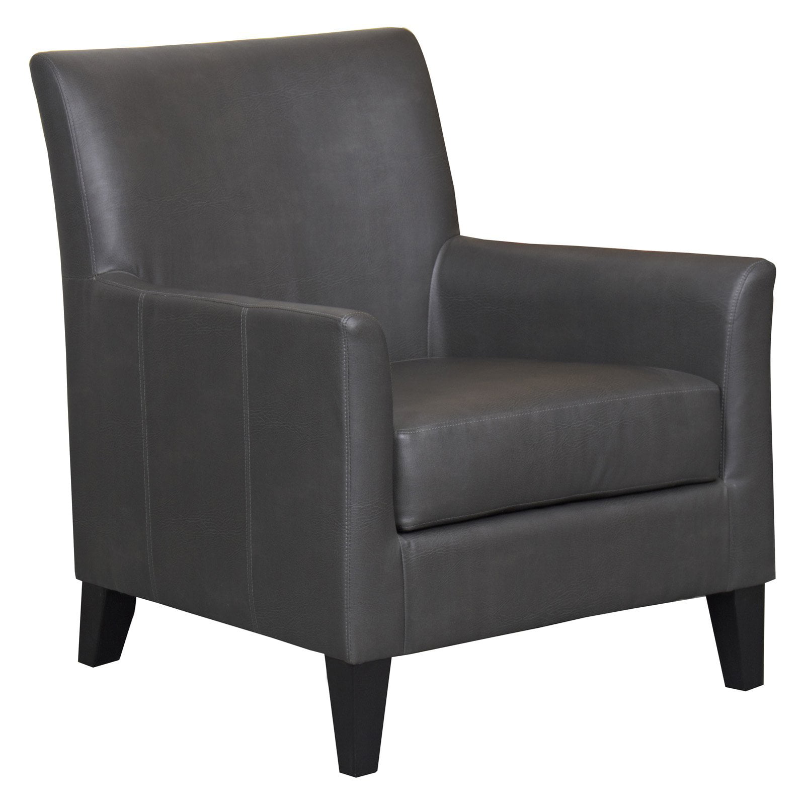 !nspire Gray Faux Leather Accent Chair