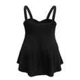 thumbnail image 5 of Bovemsi Women's Tanks & Camis 2025 Summer Spliced Backless Chest Button Cool Thick Shoulder Strap Fashionable Top Skirt Vest Black Camisole, 5 of 5