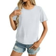 thumbnail image 2 of Dgankt Womens Tops Unisex Quick-dry Solid Crew Neck Short Sleeve Athletic Performance Top,Sizes S-4XL, 2 of 8
