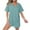 Green, variant on Kaemgyyd Rompers for Women Summer Fashion Short Sleeve Shorts Jumpsuits Vacation Loose V Neck Beach Onesie Outfits with Pockets