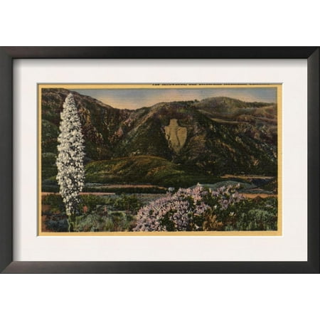 San Bernardino Mountains, California - View of the Arrowhead Framed Art Print Wall