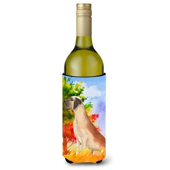 Fall Great Dane Wine Bottle Beverage Insulator Hugger