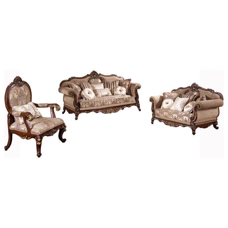 Best Master Furniture Winfrey Traditional 3Piece Living Room Set