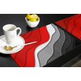 thumbnail image 5 of Modern Placemats Set of 6 Red and Black Geometric Place Mats for Dining Room Dinner Table Grey Abstract Beach Washable Table Mats Kitchen Decorations, 5 of 5