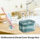 thumbnail image 4 of Caja portátil para dentaduras - vaso limpiador de retenedores de 3 capas con filtro, recipiente para baño de prótesis de viaje para remojar, almacenar y limpiar, 4 of 5