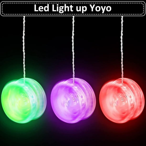 Pack De 15 Yoyós Con Luz LED Para Principiantes: Juguete Profesional De Plástico, Ideal Para Fiestas, Cumpleaños Y Bolsas De Regalo (colores Surtidos)