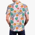 thumbnail image 4 of Balery Tropical Plants Printed Men’s Short Sleeve Polo Shirt, Midweight Men's Shirt,Golf Polo shirts -3X-Large, 4 of 9