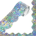 thumbnail image 1 of 60ft Holographic Scalloped Bulletin Board Borders, Iridescent Rolled Trim for Classroom School Office Decorations, 1 of 6