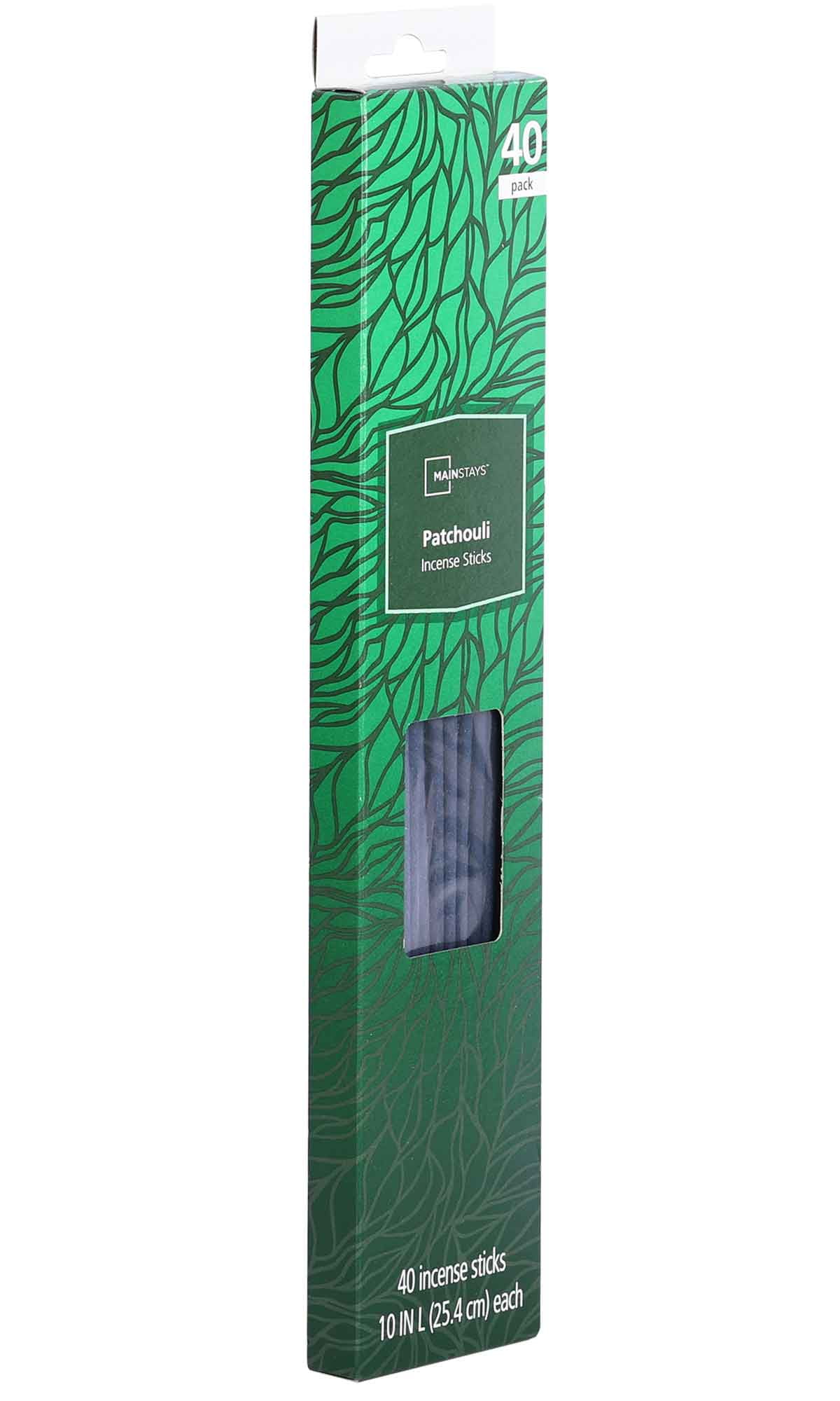 (6 pack) Mainstays Patchouli Incense Sticks, 40 Pack