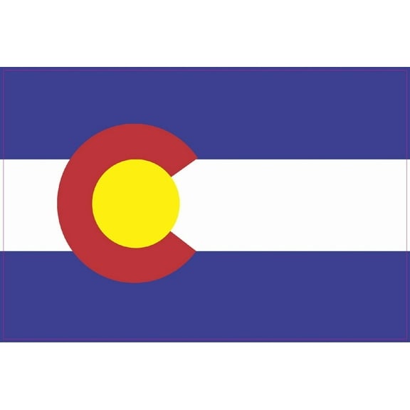 6in x 4in Colorado State Flag Bumper Sticker Decal Vinyl Window Stickers Decals