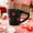 Black, variant on Valentines Day Couple's Mug Set | Ceramic Heart Design Mugs for Him and Her | Romantic Gift for Couples | Red, Pink, White, or Black
