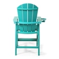thumbnail image 6 of WestinTrends Malibu Outdoor HDPE  Tall Adirondack Counter Height Bar Chair With Cup Holder, Turquoise, 6 of 17