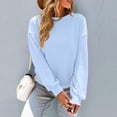 thumbnail image 2 of Haut de sous-Vêtements Thermiques pour Femmes en Liquidation, Chandail à Capuche en Polyester pour Femmes, Chandails en Molleton Col Rond pour Femmes, Hauts Décontractés Tendance à Manches Longues pour Adolescentes, Chandail en Molleton Col Rond, Vêtements, Tenues 2024, 2 of 5