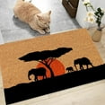 thumbnail image 4 of Giyblacko Area Rug Door Mats Elephant Grassland and Sunset Carpet Floor Mats, 4 of 5