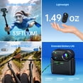 thumbnail image 6 of brewene Mini Action Camera 4K WiFi with 64GB Sports Camera POV Body Waterproof Camera for Vlogging,Skiing,Cycling,Helmet,Travel, 6 of 8