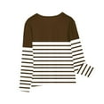 thumbnail image 5 of breaise Girls Boys Long Sleeve T Shirts Trendy Stripe Crewneck Tshirt Casual Kids Graphic Tops, 5 of 6
