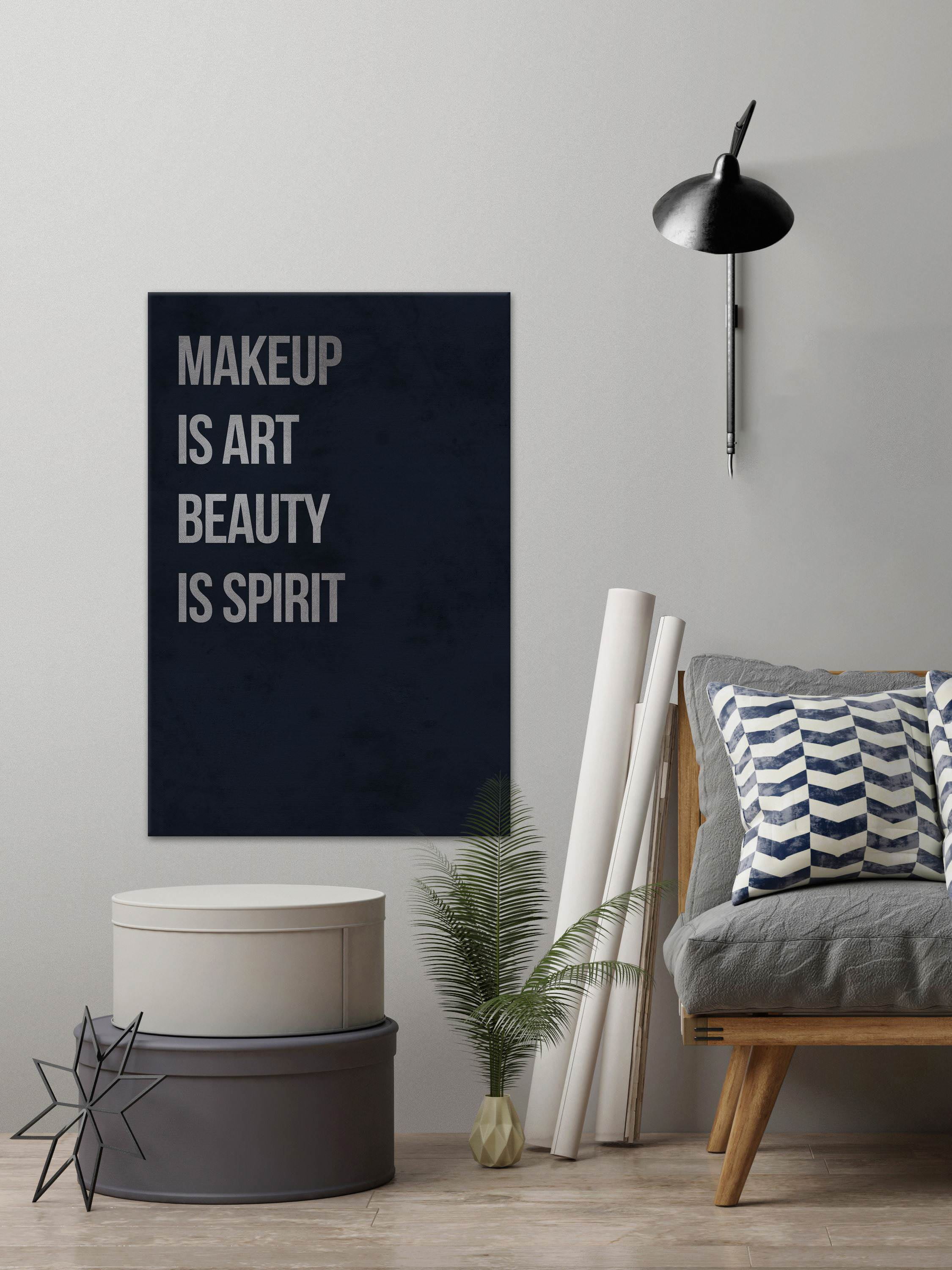 Makeup Is Art Beauty Is Spirit Painting Print on Wrapped Canvas