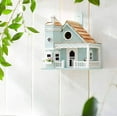 thumbnail image 4 of Home Bazaar Flower Pot Cottage Birdhouse - Light Blue, 4 of 7