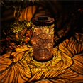 thumbnail image 4 of Arte del hierro colgantes Linterna hueco Luz de paisaje impermeable IP55 LED para Patio Porche de piezaza o colgante Hojas CUTICAT colgando luces huecas, 4 of 8