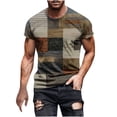 thumbnail image 1 of Birdeem Chemises pour Hommes Mode Hommes Confortables Imprimés Manches Courtes Col Rond Blouses Chemises, 1 of 12