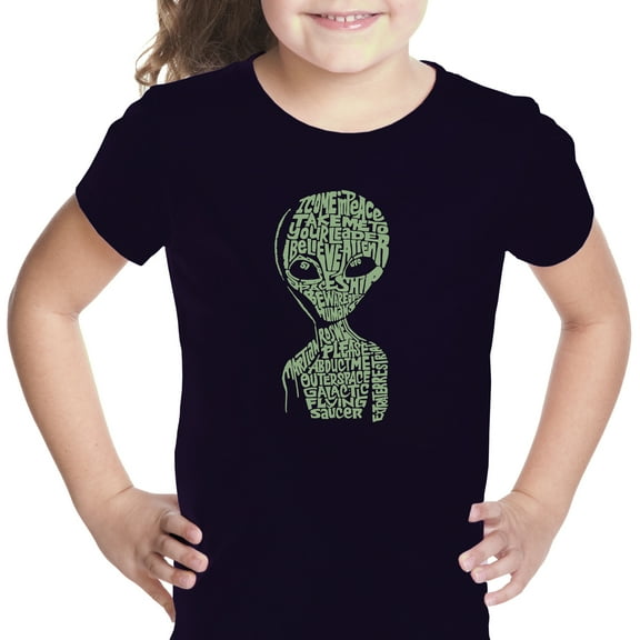 LA Pop Art Girl's Word Art T-shirt - Alien