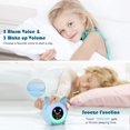 thumbnail image 4 of Reloj despertador para niños con luz nocturna, 5 colores, brillo ajustable, altavoces, relojes despertadores temporizados, visualización automática de temperatura para fiestas, cumpleaños y Navidad, 4 of 5