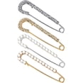 thumbnail image 1 of Broches para mujer Brillar 2 estilos dorado plateado cristal sintético perlas, 1 of 5