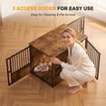 thumbnail image 4 of Wooden Dog Crate Furniture, Large Dog Kennel with Storage Top, Indoor Pet Cage, 4 of 8