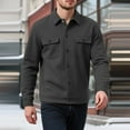 thumbnail image 4 of zejinsd Fall Jackets for Men 2025 Casual Long Sleeve Stand Collar Button-Up Work Cargo Warm Jackets, 4 of 8