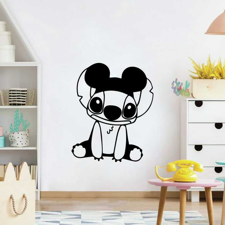 Mickey Mouse Ears Lilo and Stitch Disney Cartoon Wall Sticker Art