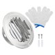 thumbnail image 1 of Rejillas de ventilación redondas Uxcell de 4", cubierta de rejilla de acero inoxidable para salida de aire en cocina y baño, 1 of 6