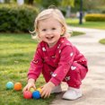 thumbnail image 3 of HCNTES Toddler Girls Clothes 18 24 Months 2T 3T 4T 5T Fall Winter Outfits Baby Kids Girls Long Sleeve Round Neck Flower Heart Print Sweatshirt Tops Long Pant Sets, 3 of 7
