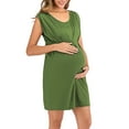 thumbnail image 5 of Fesfesfes Maternity Party Dress Sequin Embellished Loose V-Neck Long Sleeve Glittery Casual Fashion Dress for Pregnant Women Evening Wear(Green,2XL), 5 of 9