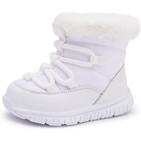 

QWZNDZGR Girls Boys Snow Boots Warm Winter Fur Lined Baby Shoes (Infant/Toddler/Little Kid)