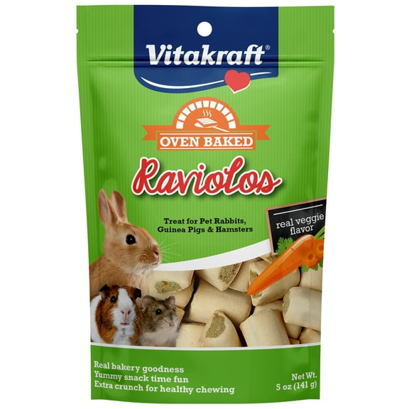 Vitakraft Raviolos Treat - Made with Real Vegetables for rabbits, guinea pigs, and hamsters, 0.31lb (pack of 10)
