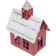 thumbnail image 3 of Desktop House Christmas Ornament Iron Multi Color Candle Holder 1Set, 3 of 5