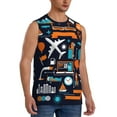 thumbnail image 2 of Fotbe Men's Creative Transport Print Men's Sleeveless Muscle Tank Tops Casual T-Shirts for Gym Workout Beach-XX-Large, 2 of 8