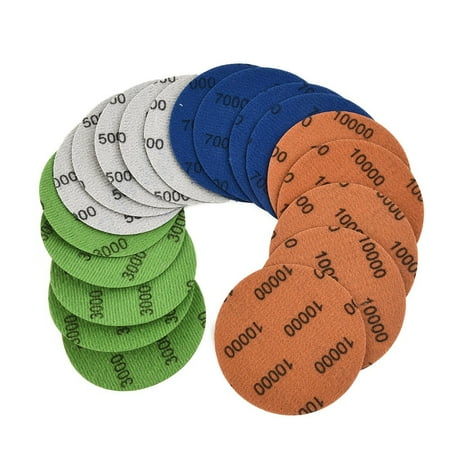

20PCS 3In Sanding Discs Sandpaper Grinding Polishing for Wood Metal 3000-10000#