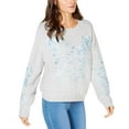 thumbnail image 4 of I-N-C Womens Embroidered Pullover Sweater, Grey, Medium, 4 of 5