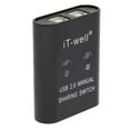 thumbnail image 1 of lionlar USB Sharing Switch KVM Switcher Adapter Box 2 Computer Share 1 USB Device Hub Black, 1 of 9