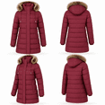 thumbnail image 2 of HVEOO Women's Long Winter Down Coat Thicken Fleece Lined WaterproofPuffer Jacket, Burgundy M, 2 of 8