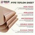 thumbnail image 4 of Q&Q BASICS 16 x 20" PTFE Teflon Sheet for Heat Press, Heat Transfer Paper Washable Non-Stick Reusable Oven Liners (3 Pack), 4 of 10