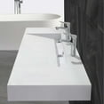 thumbnail image 5 of DAX Solid Surface Rectangular Double Bowl Top Mount Bathroom Basin – Matte White – Modern Design, Durable & Easy to Clean – Elegant Double Sink, 5 of 5