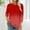 Red, variant on EchfiProm Womens Winter Tops Dressy Casual T-Shirts 3/4 Sleeve Black Gradient Pullover Loose for Ladies