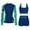 G-Olive Green, variant on ZQUUVOU Women's 3 Piece Rash Guard Long Sleeve Swimsuits Zip Up Built In Bra Swim Shirts With Boyshorts Quick Dry A-Pink