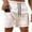 White, variant on IDOPIP Men's Summer Board Shorts Adjustable Drawstring Quick-Drying Shorts with Liner Swim Trunks