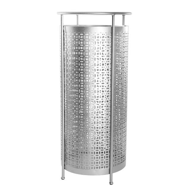 Sagebrook Home 1277002 Pierced Metal Umbrella Stand Decor, Silver
