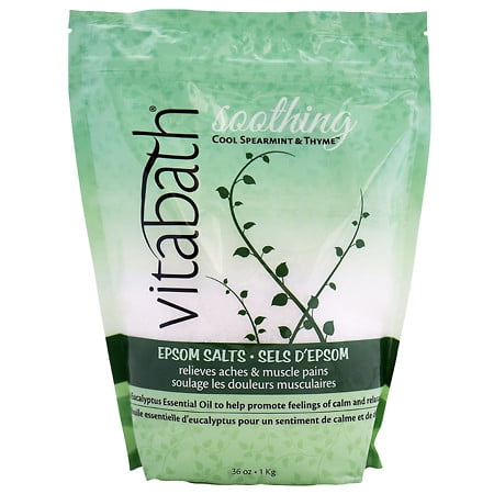 Vitabath Cool Spearmint & Thyme Epsom Salts 36 Ounces